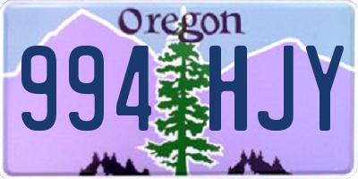 OR license plate 994HJY