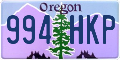 OR license plate 994HKP