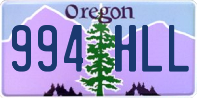 OR license plate 994HLL