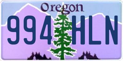 OR license plate 994HLN