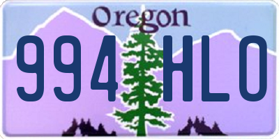 OR license plate 994HLO