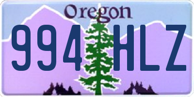 OR license plate 994HLZ