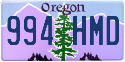 OR license plate 994HMD