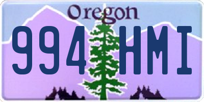 OR license plate 994HMI