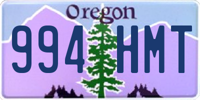 OR license plate 994HMT