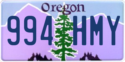 OR license plate 994HMY