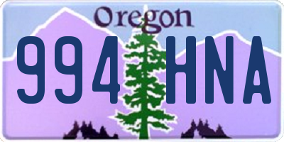 OR license plate 994HNA