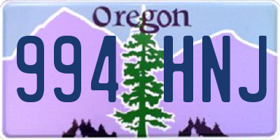 OR license plate 994HNJ