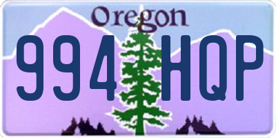 OR license plate 994HQP