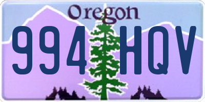 OR license plate 994HQV