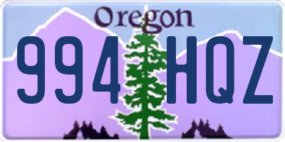 OR license plate 994HQZ