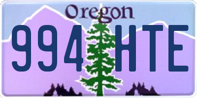 OR license plate 994HTE