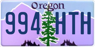 OR license plate 994HTH