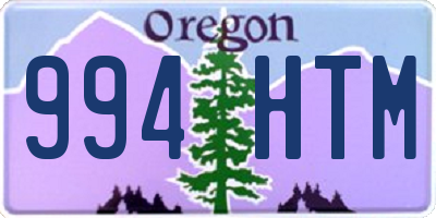 OR license plate 994HTM