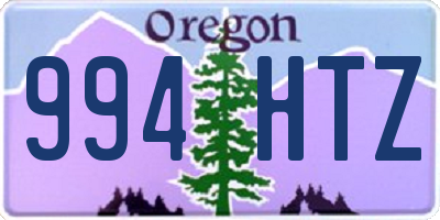 OR license plate 994HTZ