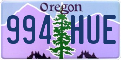 OR license plate 994HUE