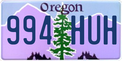 OR license plate 994HUH