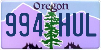 OR license plate 994HUL