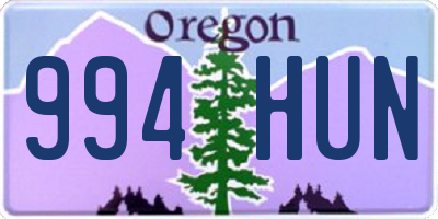 OR license plate 994HUN