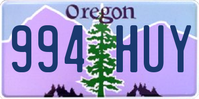 OR license plate 994HUY