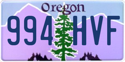 OR license plate 994HVF