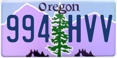 OR license plate 994HVV