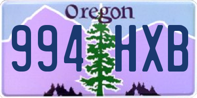 OR license plate 994HXB