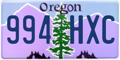 OR license plate 994HXC