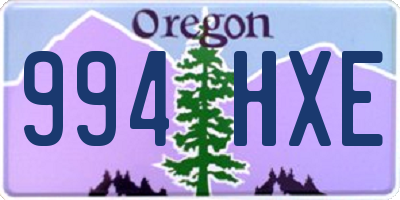 OR license plate 994HXE