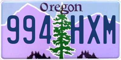 OR license plate 994HXM