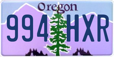 OR license plate 994HXR