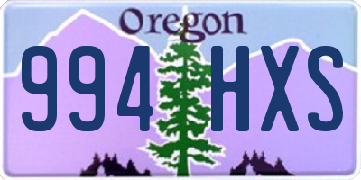 OR license plate 994HXS