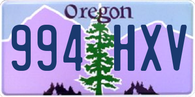 OR license plate 994HXV