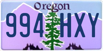 OR license plate 994HXY
