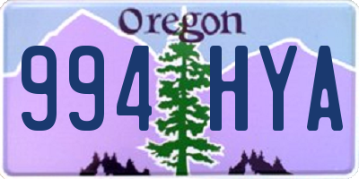 OR license plate 994HYA