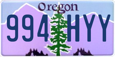 OR license plate 994HYY