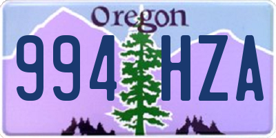 OR license plate 994HZA