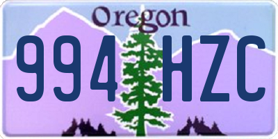 OR license plate 994HZC