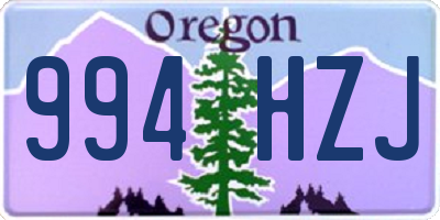OR license plate 994HZJ