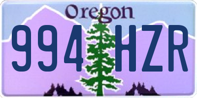 OR license plate 994HZR