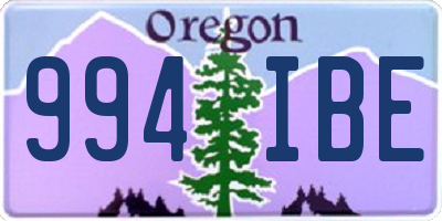 OR license plate 994IBE