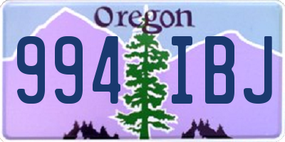 OR license plate 994IBJ