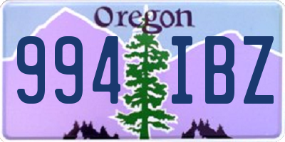 OR license plate 994IBZ