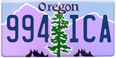 OR license plate 994ICA