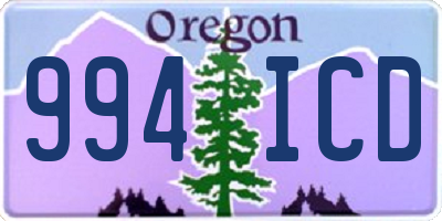 OR license plate 994ICD