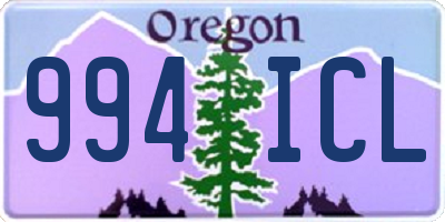 OR license plate 994ICL