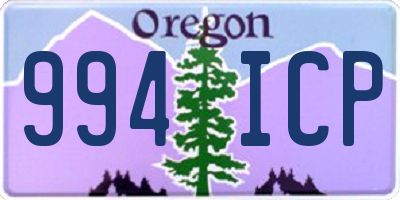 OR license plate 994ICP