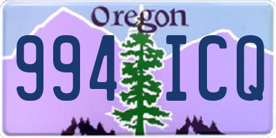OR license plate 994ICQ