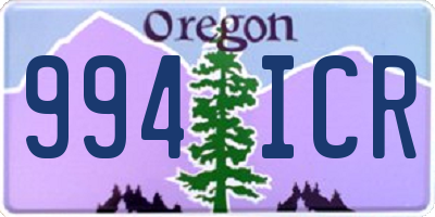 OR license plate 994ICR