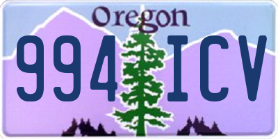 OR license plate 994ICV